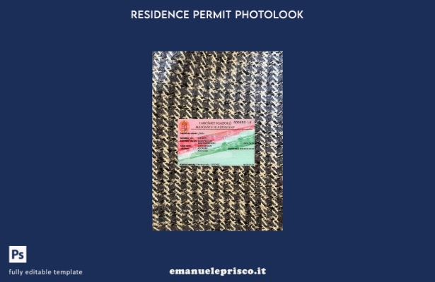 modello FRONTALE photolook di prova di residenza del certificato di stile verifi